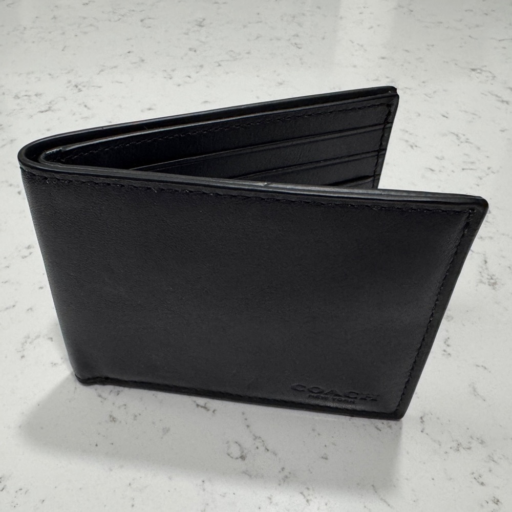 Coach Midnight Leather Billfold Wallet
